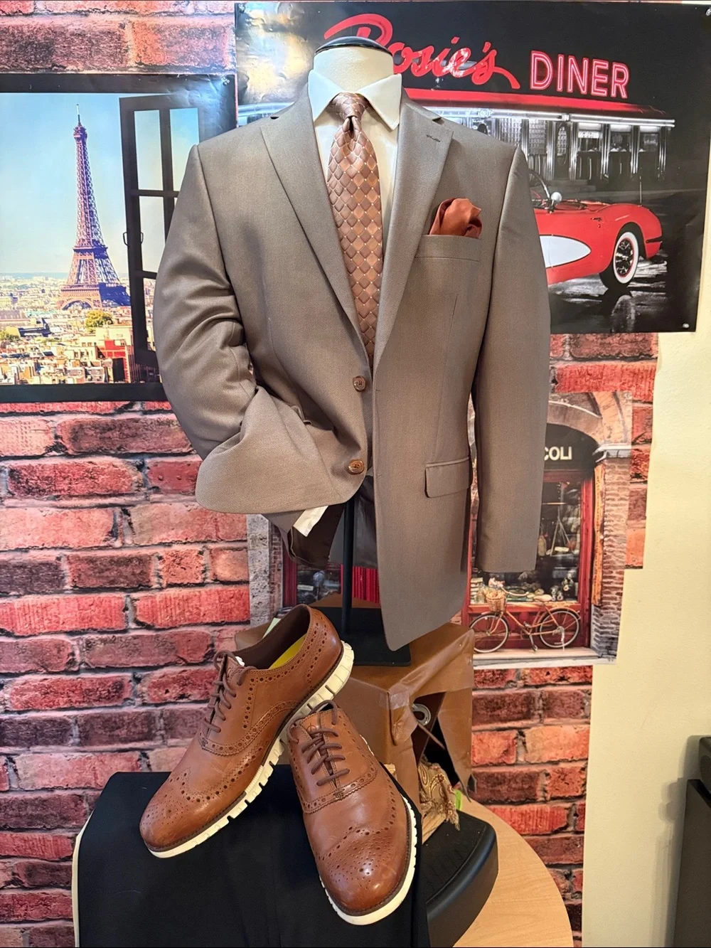 Lauren Ralph Lauren Taupe-Brown Sport Coat Blazer